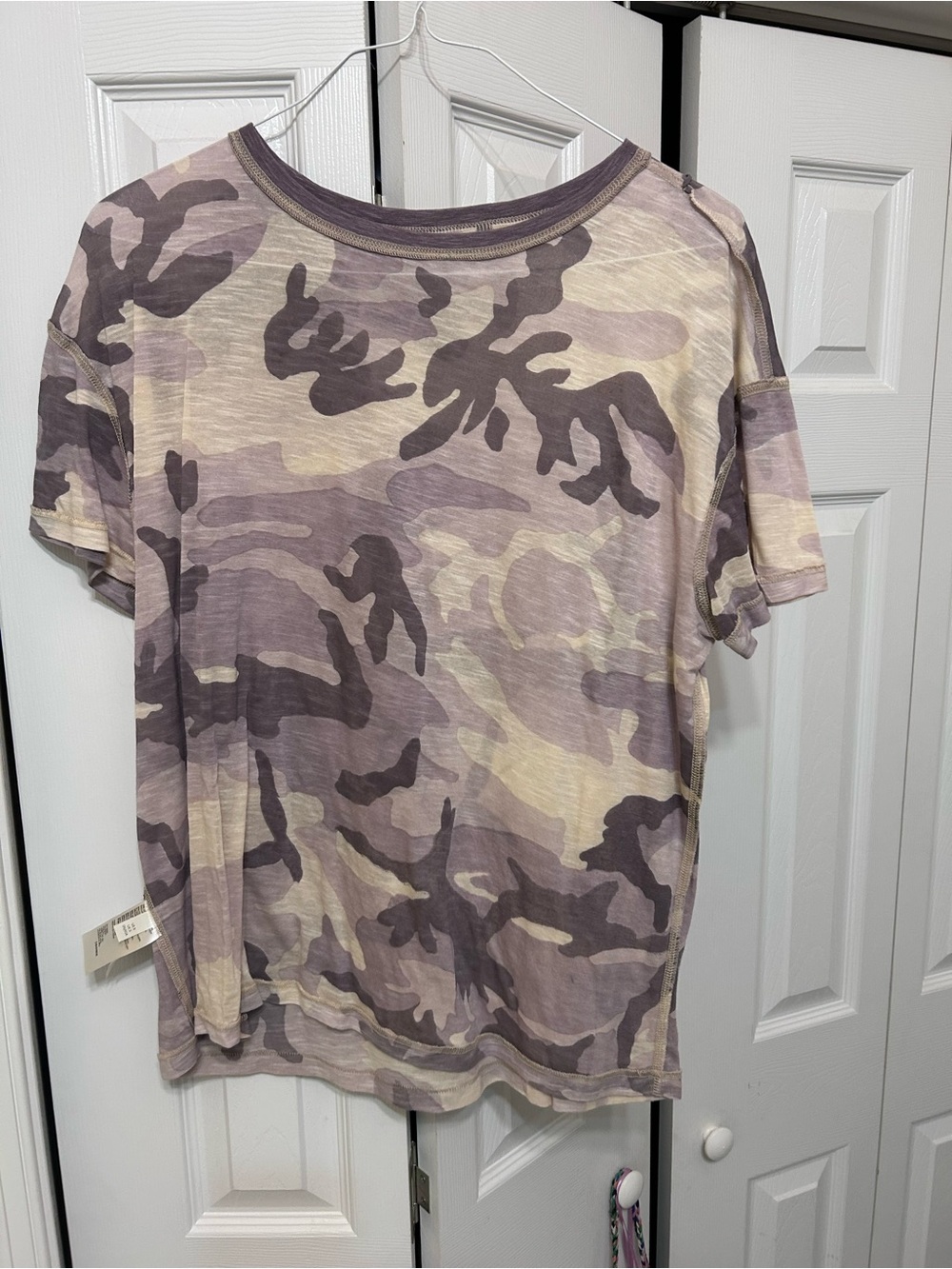 Women’s Camouflage Short-Sleeve Tee - Lavender and Cream